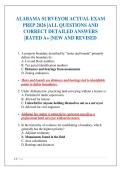 ALABAMA SURVEYOR ACTUAL EXAM PREP 2026 &vert;ALL QUESTIONS AND CORRECT DETAILED ANSWERS &vert;RATED A&plus; &vert;NEW AND REVISED