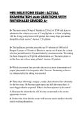 HESI MILESTONE EXAM 1 ACTUAL EXAMINATION 2026 QUESTIONS WITH RATIONALES GRADED A&plus;
