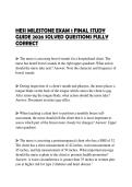 HESI MILESTONE EXAM 1 FINAL STUDY GUIDE 2026 SOLVED QUESTIONS FULLY CORRECT