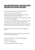 HESI MILESTONE EXAM 1 PRACTICE GUIDE UPDATED 2026 TESTED SOLUTIONS