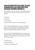 HESI PATHOPHYSIOLOGY FINAL ACTUAL EXAMINATION 2026 QUESTIONS WITH DETAILED ANSWERS GRADED A&plus;