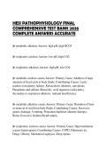 HESI PATHOPHYSIOLOGY FINAL COMPREHENSIVE TEST BANK 2026 COMPLETE ANSWERS ACCURATE