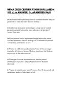 HFMA CRCR CERTIFICATION EVALUATION SET 2026 ANSWERS GUARANTEED PASS