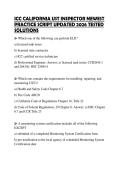 ICC CALIFORNIA UST INSPECTOR NEWEST PRACTICE SCRIPT UPDATED 2026 TESTED SOLUTIONS