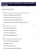NSG 3111 Lecture 3 questions n correct answers 2025-2026