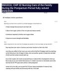 NSG3111&semi; CHP 22 Nursing Care of the Family During the Postpartum Period fully solved 2025-2026