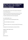 NSG 3111 Care of the Childbearing family&semi; Lecture 1 with complete solutions 2025-2026