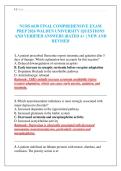 NURS 6630 FINAL COMPREHENSIVE EXAM PREP 2026 WALDEN UNIVERSITY &vert;QUESTIONS AND VERIFIED ANSWERS &vert;RATED A&plus; &vert; NEW AND REVISED