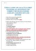 TURF & LANDSCAPE &lpar;3&period;0&rpar; ACTUAL PREP EXAM 2026 &vert;ALL QUESTIONS AND CORRECT DETAILED ANSWERS &vert;ALREADY A GRADED &vert;NEW AND REVISED