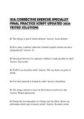 ISSA CORRECTIVE EXERCISE SPECIALIST FINAL PRACTICE SCRIPT UPDATED 2026 TESTED SOLUTIONS