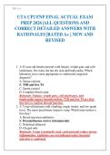 UTA CP2 FNP FINAL ACTUAL EXAM PREP 2026 &vert;ALL QUESTIONS AND CORRECT DETAILED ANSWERS WITH RATIONALES &vert;RATED A&plus; &vert; NEW AND REVISED