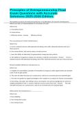Principles of Entrepreneurship Final Exam Questions with Accurate Solutions 2025-2026 Edition&period;