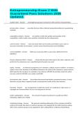 Entrepreneurship Exam 2 With Guaranteed Pass Solutions 2026 Updated&period;