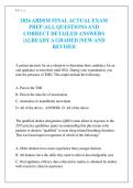 2026 ABDSM FINAL ACTUAL EXAM PREP &vert;ALL QUESTIONS AND CORRECT DETAILED ANSWERS &vert;ALREADY A GRADED &vert;NEW AND REVISED
