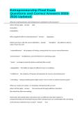 Entrepreneurship Final Exam Questions and Correct Answers 2025-2026 Updated&period;