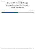 B&period;2&period;2 AZ-800 Domain 2&colon; Manage Windows Servers and Workloads in a Hybrid Environment&vert; Complete Q&A Retake 100&percnt; Scored Latest 2025&sol;26&period;
