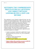 KETTERING TMC COMPREHENSIVE PREP EXAM 2026 &vert;ALL QUESTIONS AND CORRECT DETAILED ANSWERS &vert;RATED A&plus; &vert;NEW AND REVISED