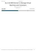 B&period;2&period;3 AZ-800 Domain 3&colon; Manage Virtual Machines and Containers&vert; Answered Reatken 100&percnt; Scored - Montgomery County Community College&period;