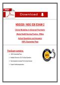  NSG526 &sol; NSG 526 EXAM 2 Clinical Modalities in Advanced Psychiatric  Mental Health Nursing Practice - Wilkes Actual Questions and Answers  100&percnt; Guarantee Pass 