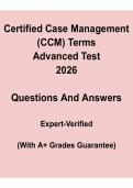 Certified Case Management &lpar;CCM&rpar; Key Terms &vert; Exam & Study Guide