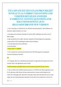 VITA ADVANCED TEST EXAM PREP 2026&sol;2027  WITH ACTUAL CORRECT QUESTIONS AND  VERIFIED DETAILED ANSWERS  &vert;CURRENTLY TESTING QUESTIONS AND  SOLUTIONS&vert;NEWEST &vert;JUST  RELEASED&excl;&excl;&vert;BRAND NEW VERSION