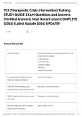 TCI &lpar;Therapeutic Crisis Intervention&rpar; Training STUDY GUIDE EXAM Questions and Answers &lpar;Verified Answers&rpar; Most Recent exam COMPLETE &lpar;2026&rpar; &lpar;Latest Update 2026&rpar; UPDATE&excl;&excl; Flashcards &lowbar; Quizlet&period;pdf