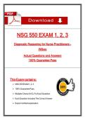 NSG 550 EXAM 1&comma; 2&comma; 3 Diagnostic Reasoning for Nurse Practitioners - Wilkes Actual Questions and Answers  100&percnt; Guarantee Pass 