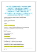 APEA PATHOPHYSIOLOGY EXAM PREP  2026&sol;2027 WITH ACTUAL CORRECT  QUESTIONS AND VERIFIED DETAILED  ANSWERS &vert;CURRENTLY TESTING  QUESTIONS AND SOLUTIONS&vert;NEWEST &vert;JUST  RELEASED&excl;&excl;&vert;BRAND NEW VERSION