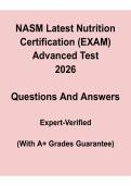 NASM Nutrition Certification Exam Prep 2026 &vert; Latest Study Guide
