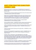 AAPC CPMA PRACTICE EXAM STUDY CORRECT 100&percnt;