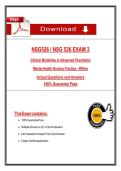 NSG526 &sol; NSG 526 EXAM 3 Clinical Modalities in Advanced Psychiatric  Mental Health Nursing Practice - Wilkes Actual Questions and Answers  100&percnt; Guarantee Pass 