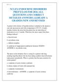 NCLEX ENDOCRINE DISORDERS PREP EXAM FOR 2026 &vert;ALL QUESTIONS AND CORRECT DETAILED ANSWERS &vert;ALREADY A GRADED &vert;NEW AND REVISED