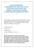 NCLEX ENDOCRINE COMPREHENSIVE PRACTICE EXAM TEST BANK QUESTIONS AND CORRECT DETAILED ANSWERS &vert;LATEST 2026-2027 VERSION &vert;RATED A