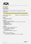 AQA A-LEVEL HISTORY Component 1K The making of a Superpower&colon; USA&comma; 1865&ndash;1975 QP MAY 2025