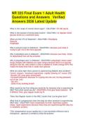 NR 325 Final Exam 1 Adult Health Questions and Answers  Verified  Answers 2026 Latest Update 