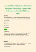 Exam 3&colon; NUR210 &sol; NUR 210 &lpar;New 2026 &sol; 2027&rpar; Principles of Pharmacology &vert; Questions With Verified Answers &vert; Grade A&vert; 100&percnt; Correct - Galen&period;