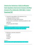 Ontario Gas Technician 3 &lpar;G3&rpar; Certification  Exam Questions And Correct Answers &lpar;Verified  Answers&rpar; Plus Rationales 2026 Q&A &vert; Instant  Download Pdf