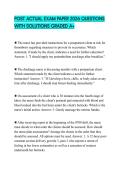 POST ACTUAL EXAM PAPER 2026 QUESTIONS WITH SOLUTIONS GRADED A&plus;