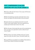 POST COMPREHENSIVE EXAM 2026 QUESTIONS WITH SOLUTIONS GRADED A&plus;