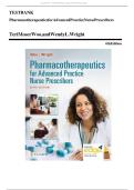 TEST BANK Pharmacotherapeutics for Advanced Practice Nurse Prescribers &lpar;6th Ed&rpar; by Woo & Wright&vert; All 57 Chapters Covered&comma; Verified Newest Edition