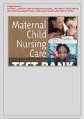 Comprehensive  test&lowbar;bank&lowbar;&lowbar;&lowbar;maternal&lowbar;child&lowbar;nursing&lowbar;care&lowbar;by&lowbar;perry&lowbar;&lowbar;6th&lowbar;edition&lowbar;&lowbar;latest&lowbar;update&lowbar; 2026&lowbar;2027 Guaranteed Pass A&plus; with Correct Q and A 2026 NGN A&plus; 100&percnt;&period; 