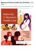TEST BANK for Maternity and Women&rsquo;s Health Care&comma; 13th Edition &lpar;Lowdermilk&comma; 2024&rpar; All Chapters Covered Newest Version 2026