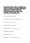 KATHLEEN PARKS WEEK 6 IHUMAN CASE STUDY 26 YEAR OLD WOMAN INCREASED FREQUENCY SEVERE HEADACHES CERTIFICATION EVALUATION 2026 ANSWERS GUARANTEED PASS