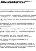 CLC-222 CONTRACTING QUESTIONS AND ANSWERS WITH COMPLETE SOLUTIONS VERIFIED 2025&sol;2026