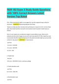 NUR 102 Exam 3 Study Guide Questions with 100&percnt; Correct Answers Latest Version Top Rated&period;