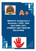 MNG3701 Assignment 2 Semester 1 2026 - DUE April 2026&semi; 100&percnt; CORRECT AND TRUSTED SOLUTIONS