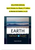 Full Solution Manual for Earth&colon; Portrait of a Planet 5th Edition by Stephen Marshak Complete Coverage &lpar;Chapters 1-23&rpar; Verified Answers & Step-by-Step Geologic Solutions Earth Sciences &sol; Physical Geology Updated 2026 Version