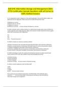 Dell EMC Information Storage and Management &lpar;DEA-1TT5&rpar; Certification Sample Questions with all Correct & 100&percnt; Verified Answers