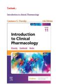 Test Bank for Introduction to Clinical Pharmacology 11th Edition by Constance G&period; Visovsky&comma; Chapter 1-20 &vert;All Chapters