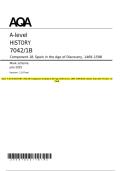 AQA  A-level HISTORY 7042&sol;1B Component 1B Spain in the Age of Discovery&comma; 1469&ndash;1598 Mark scheme June 2025 Version&colon; 1&period;0 Final